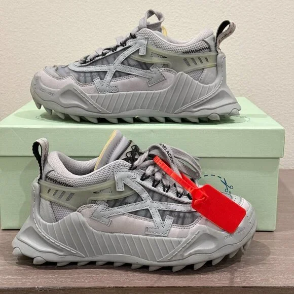OFF WHITE GRAY SNEAKERS - Picture 1 of 9
